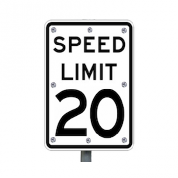 20mph Flashing Speed Limit Sign